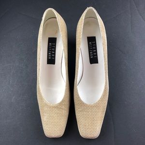 VTG Stuart Weizmann Block Heel Tan Leather Size 8